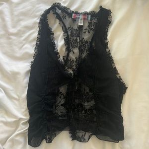 Urban outfitters black crop top